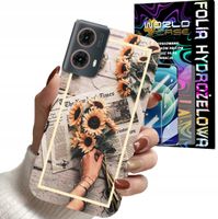 ETUI DO MOTOROLA MOTO G85 5G - SŁONECZNIK KWIATY DLA KOBIET PLECKI + FOLIA