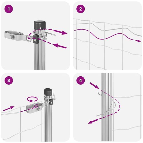 Ogrodzenie z słupkami Srebrny 0.6 x 25 m Stal na Arena.pl