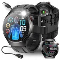 SMARTWATCH DO POMIAR GLUKOZY POLSKIE MENU ROZMOWY ZEGAREK MĘSKI + 3 PASKI
