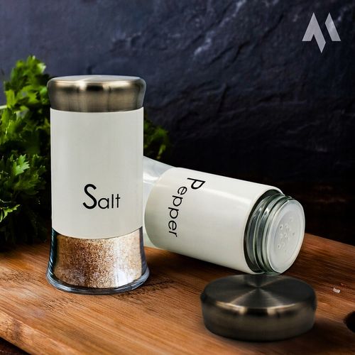 SOLNICZKA I PIEPRZNICZKA ZESTAW 2x150ml POJEMNIK NA SÓL PIEPRZ KOMPLET na Arena.pl