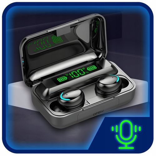 SŁUCHAWKI BEZPRZEWODOWE BLUETOOTH 5.1 F9 - PRO MODEL 2023 TWS + POWERBANK na Arena.pl