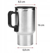 KUBEK TERMICZNY SAMOCHODOWY PODGRZEWANY 450ML