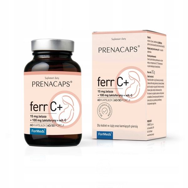 ForMeds PRENACAPS FERR C PLUS laktoferyna żelazo zdjęcie 1