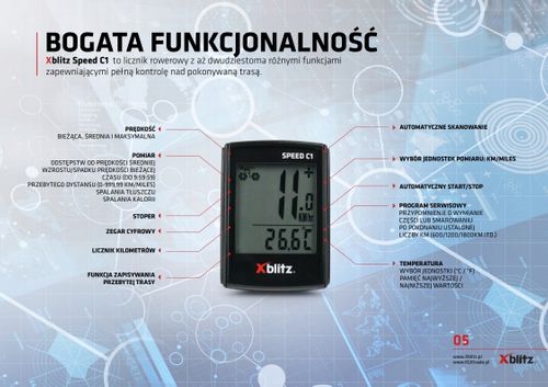 Licznik rowerowy Xblitz SPEED C1 na Arena.pl