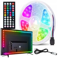 Taśma LED RGB 5m Podświetlenie TV telewizora z pilotem kontroler USB