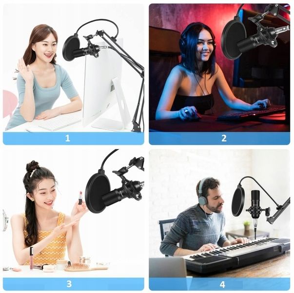 MIKROFON STUDYJNY USB PULUZ POJEMNOŚCIOWY GAMING zdjęcie 7