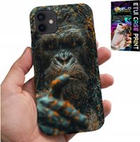 ETUI DO IPHONE 13 MINI - MAŁPA, MAŁPKA, GORYL, ZWIERZĘTA + SZKŁO