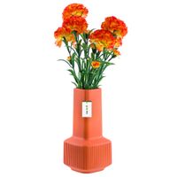 Wazon ceramiczny dekoracyjny H20cm Pomarańczowy Mat flakon na kwiaty