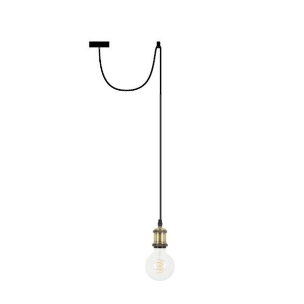 LAMPA WISZĄCA PAJĄK 1  RETRO METALOWA - CZARNA E27 zdjęcie 13