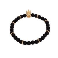 bransoletka koralikowa z koroną m (b21/kor/02au)