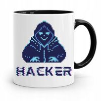 Kubek Czarny Informatyka Programisty Hacker Z Nadrukiem Ze Zdjęciem