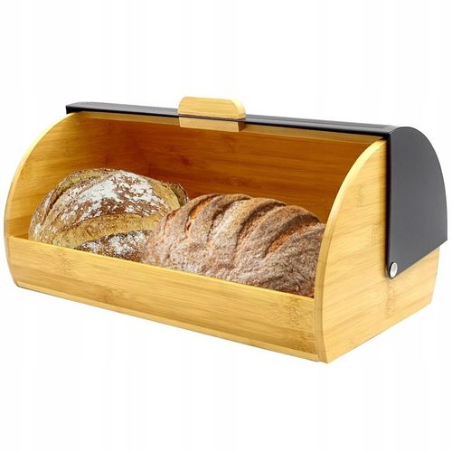 CHLEBAK NA CHLEB BUŁKI PIECZYWO POJEMNIK CZARNY BAMBUS DUŻY NÓŻ DO na Arena.pl