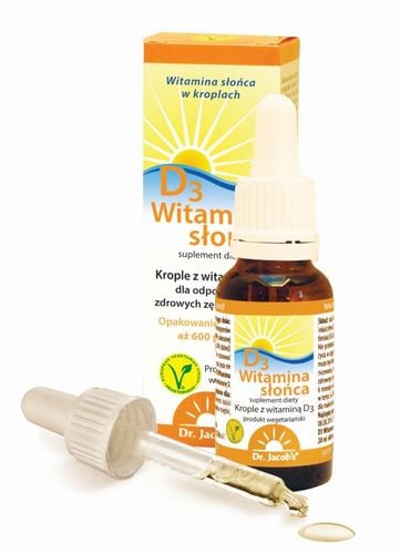 Witamina D3 Słońca W Kroplach 20ml Płynie Jacobs