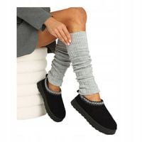 Getry Damskie na Nogi Wełna Ocieplacze na Łydki Ciepłe Cerber SZARE