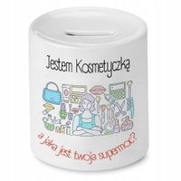 Skarbonka Dla Kosmetyczki Jestem Kosmetyczką Z Nadrukiem Ze Zdjęciem