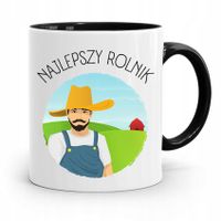 Dla Rolnika Kubek Czarny Najlepszy Rolnik Prezent Z Nadrukiem Ze Zdjęciem