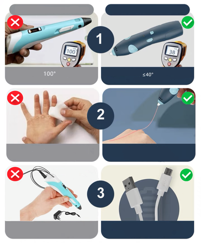 długopis drukarka 3d pen bezpieczny zestaw + wzory fioletowy na Arena.pl