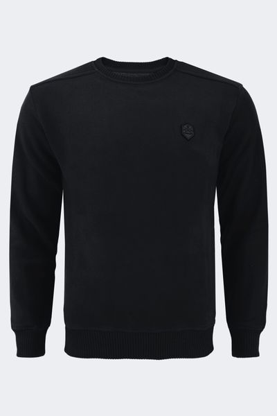 Sweter ze skórką Arsen czarny Rozmiar - XXL zdjęcie 1