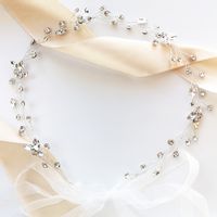 Opaska ślubna srebrna z cyrkoniami - delikatna i błyszcząca KOKONET 4-0133