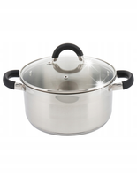 Garnek stalowy uchwyty silikonowe 2L 18cm indukcja