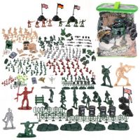 ZESTAW WOJSKOWY ŻOŁNIERZYKI BAZA FIGURKI 300 EL
