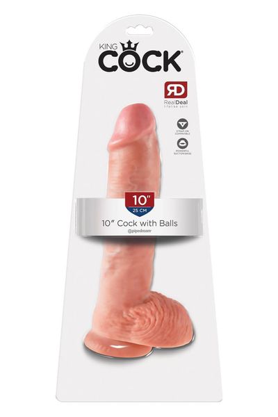King Cock 10 Inch Cock With Balls Light zdjęcie 5