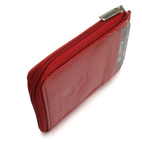 Skórzane etui na karty Bellugio RFID - czerwone na Arena.pl