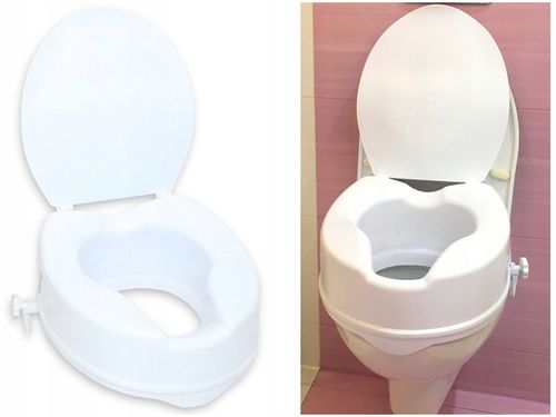 Nakładka WC Nasadka toaletowa z pokrywą Podwyższająca sedes seniora 15cm na Arena.pl