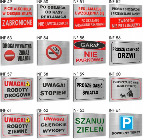 Tabliczka Znak BHP Parking dla klientów dibond na Arena.pl