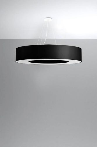 LAMPA wisząca SL.0796 okrągła OPRAWA zwis abażurowy czarny na Arena.pl