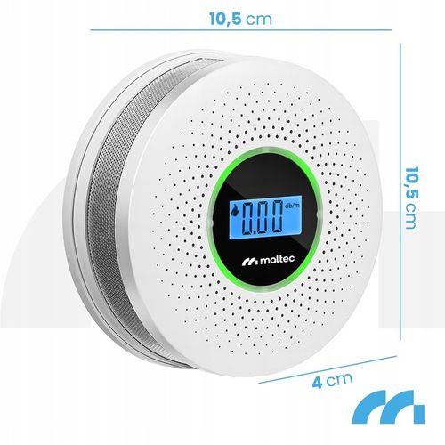 CERTYFIKOWANY CZUJNIK CZADU DYMU TLENKU WĘGLA SAFESENSOR BEZPRZEWODOWY 2w1 na Arena.pl