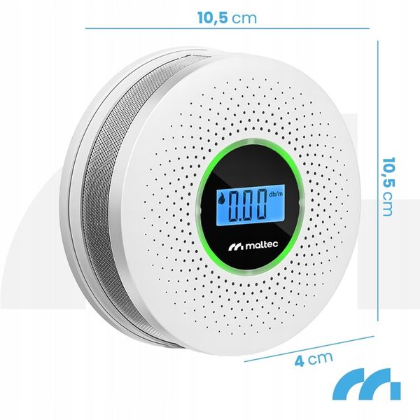 CERTYFIKOWANY CZUJNIK CZADU DYMU TLENKU WĘGLA SAFESENSOR BEZPRZEWODOWY 2w1 zdjęcie 8