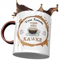 Kubek Bordowy Dla Karateki Strzeli Kawkę Prezent Z Nadrukiem Ze Zdjęciem