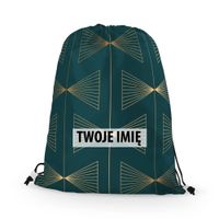 WORKO-PLECAK z Twoim imieniem Zielona geometria II 094