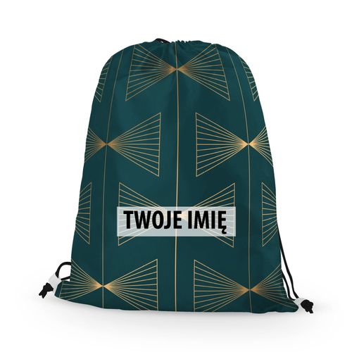 WORKO-PLECAK z Twoim imieniem Zielona geometria II 094 na Arena.pl