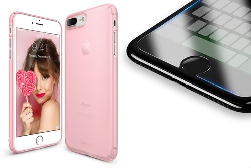ETUI RINGKE SLIM IPHONE 8/7 PLUS + SZKŁO 3MK FG na Arena.pl