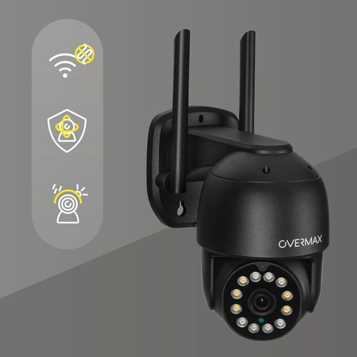 KAMERA ZEWNĘTRZNA OBROTOWA ULTRA HD WIFI 4MPx 4x ZOOM 2.5K PTZ IP66 CZARNA na Arena.pl