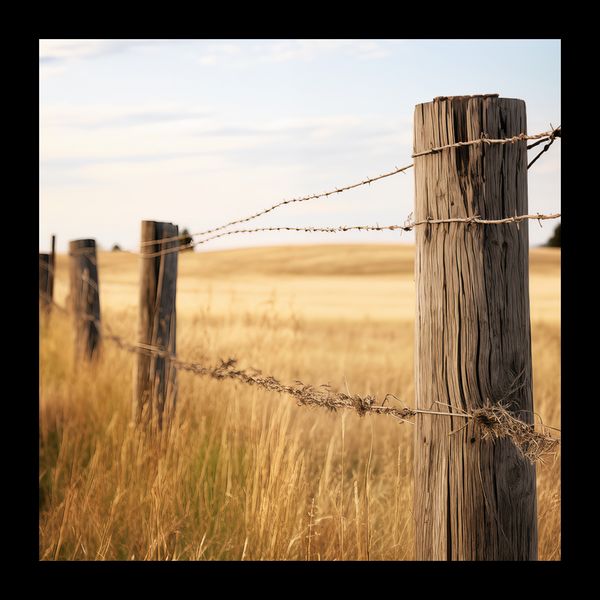 Plakat 20x20cm Płot na Polu zdjęcie 2