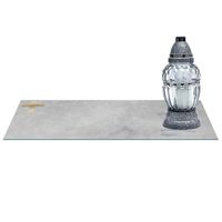 SZKLANA PODSTAWKA POD ZNICZE z dedykacją 60x30cm 570d Krzyż na tle betonu