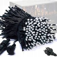 Lampki choinkowe LAMPKI ZEWNĘTRZNE 1000 LED ZIMNE + FLASH 67m
