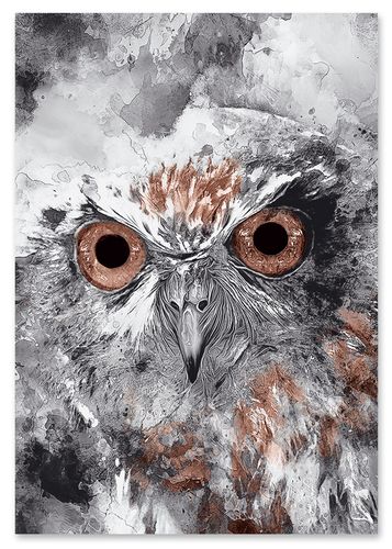 Plakat sowa abstrakcja 29,7x42 cm A3 na Arena.pl