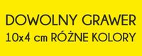 Grawerowana tabliczka Laminat Grawerski 10x4 DOWOLNY GRAWER napis żółta