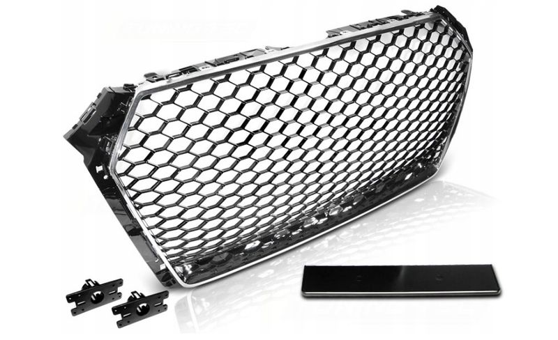 Grill Atrapa AUDI A4 B9 15-BLACK CHROME RS-STYLE zdjęcie 1