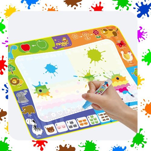 MATA WODNA DO MALOWANIA RYSOWANIA 120x90 PIECZĄTKI FORMY PISAKI ZESTAW XXL na Arena.pl