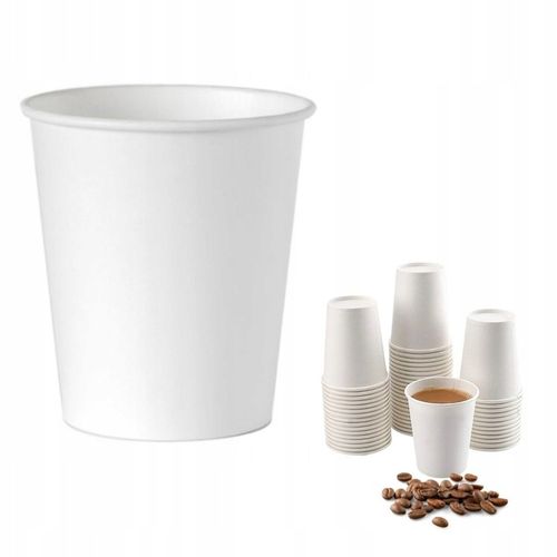 Kubki jednorazowe 100% papier białe do kawy 250ml 100szt bez dopłaty SUP na Arena.pl