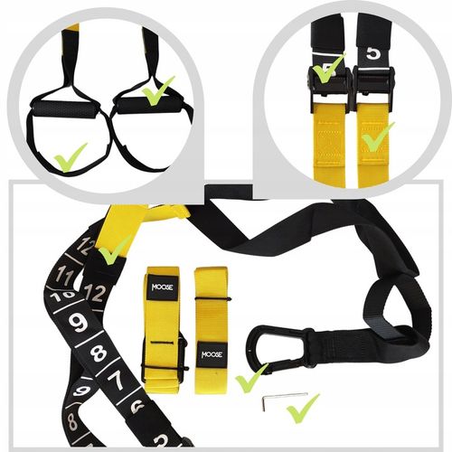 TAŚMY DO ĆWICZEŃ TRX PRO PASY TRENINGOWE PODWIESZANE Z MIARKĄ CROSSFIT HQ na Arena.pl