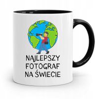 Kubek Czarny Dla Fotografa Najlepszy Na Świecie Z Nadrukiem Ze Zdjęciem