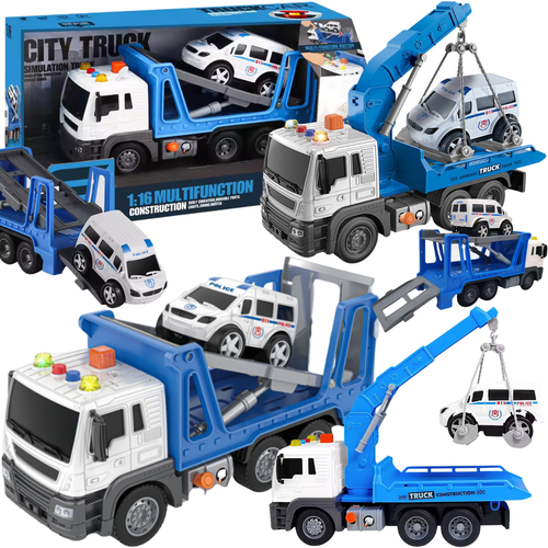 Interaktywna Ciężarówka Z Hakiem I Lawetą Światła Dźwięki Ruchome Elementy na Arena.pl