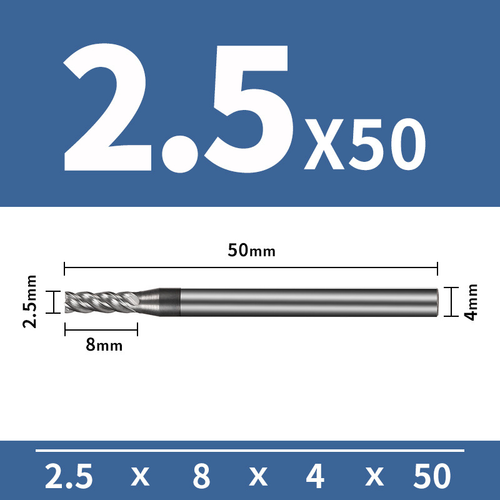 Frez trzpieniowy 4-ostrzowy VHM HYPERCUT Rozmiar: Ø2x6x4Dx50L na Arena.pl