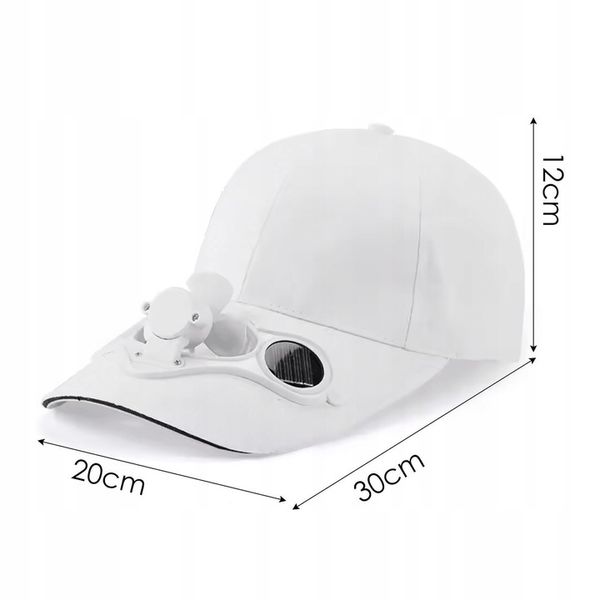 CZAPKA Z DASZKIEM Z WIATRACZKIEM SOLARNYM CHŁODZĄCA ZASILANA SŁOŃCEM zdjęcie 4